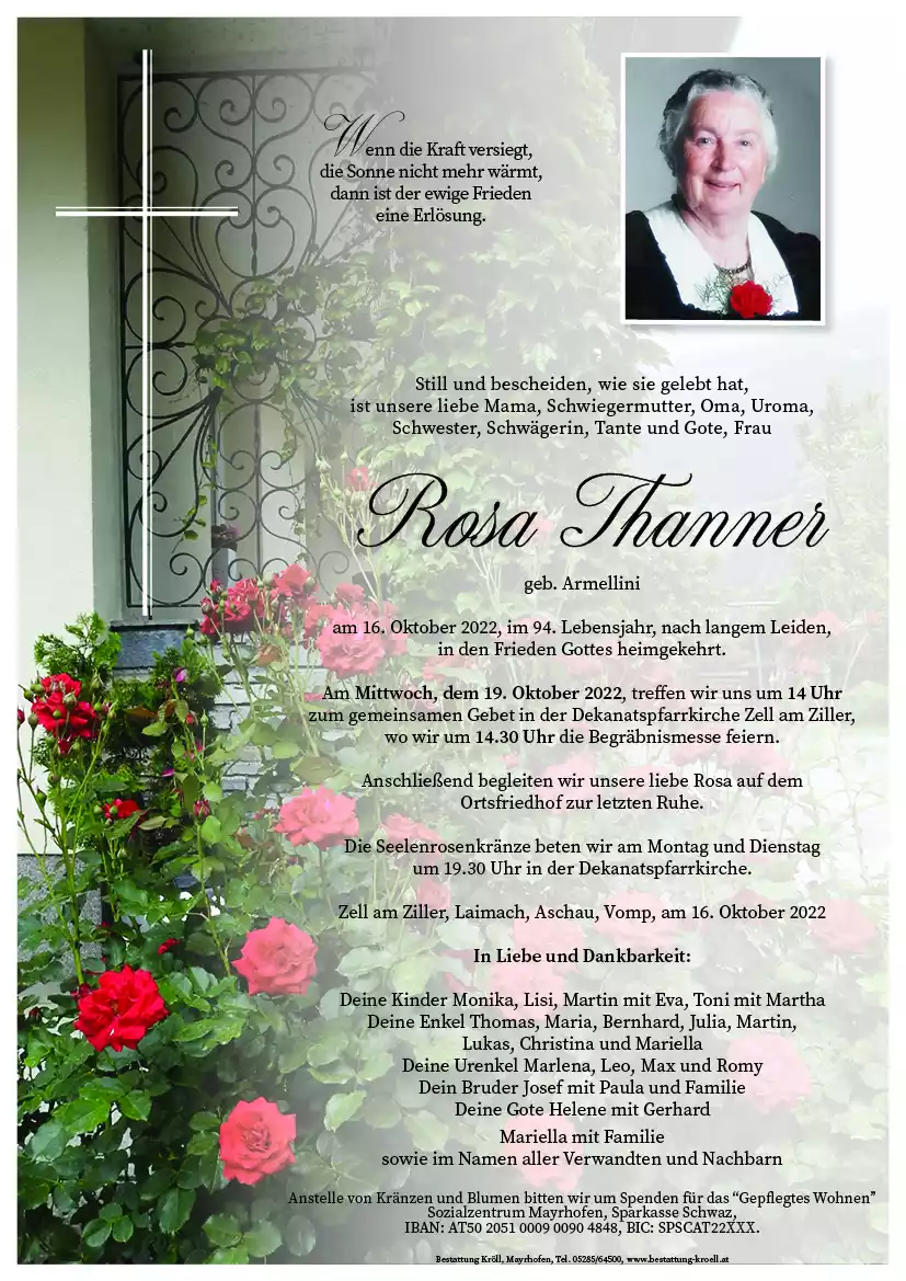 Parte von Rosa Thanner